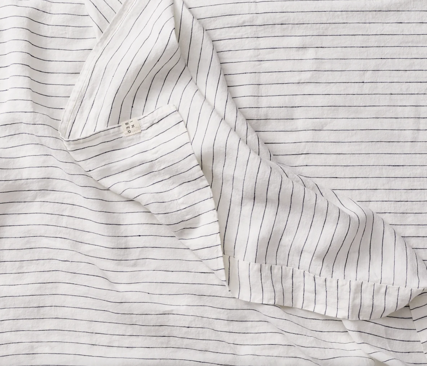 Pinstripe Navy Flat Sheet