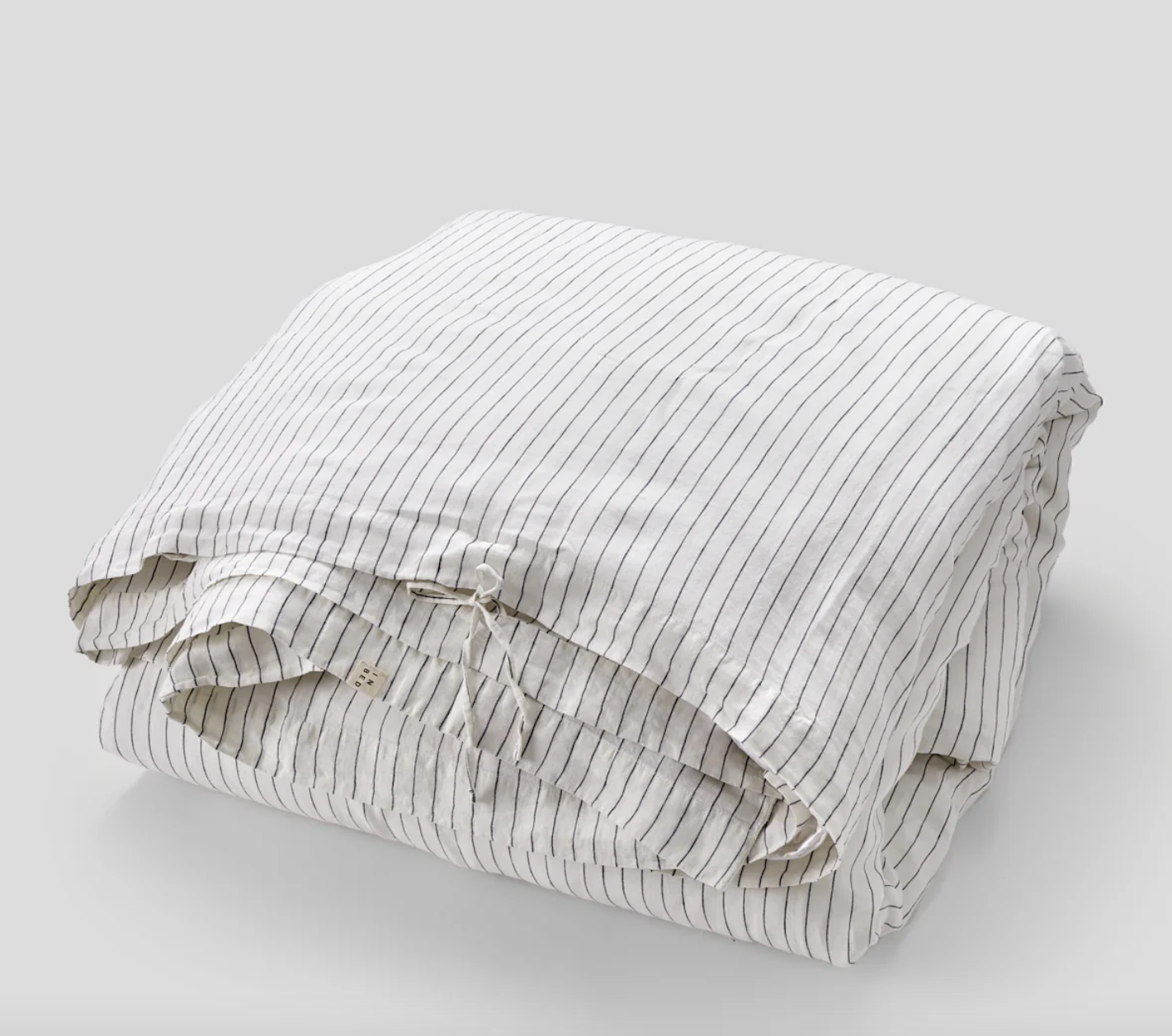 Pinstripe Navy Duvet Cover