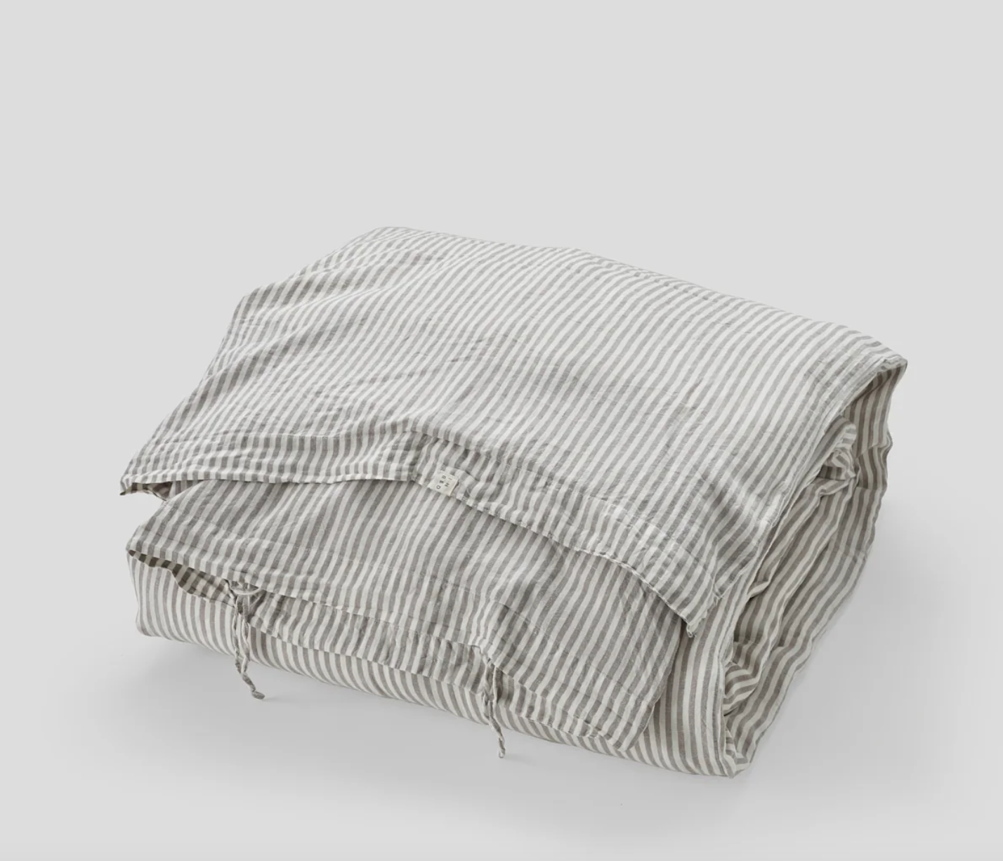 Grey and White Stripe Duvet Cover