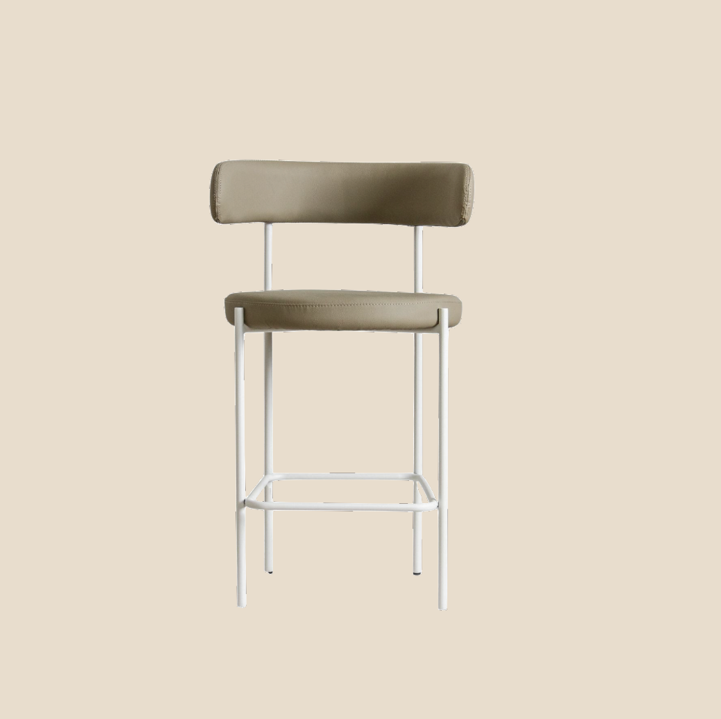 Oliver Bar Stool - White Frame