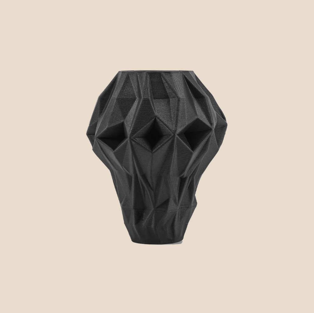 Hedron Vase Ebony