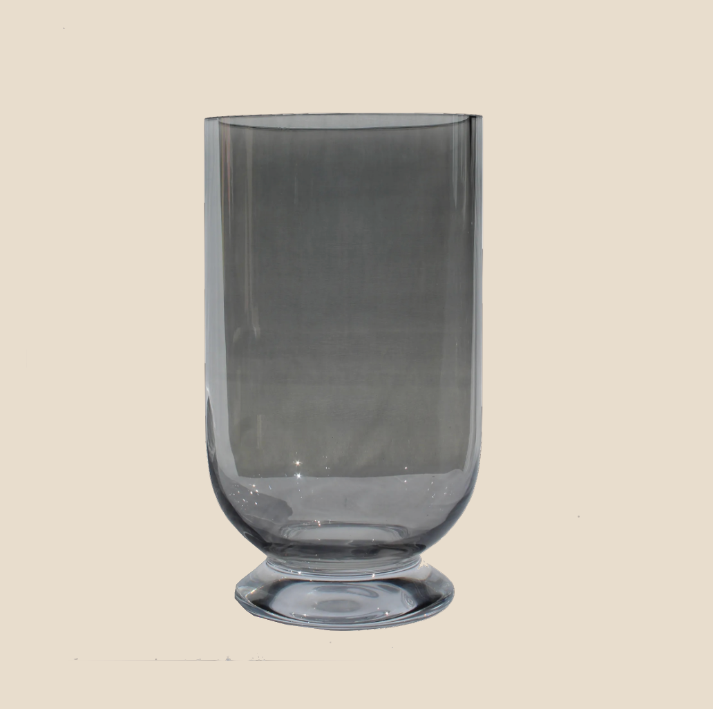 Pedestal Vase Lustre Black