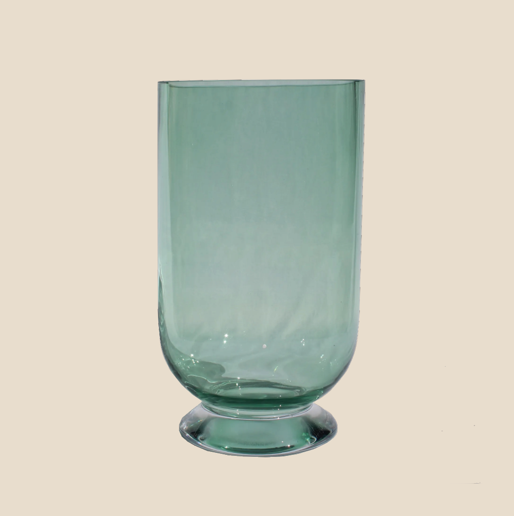 Pedestal Vase Lustre Green