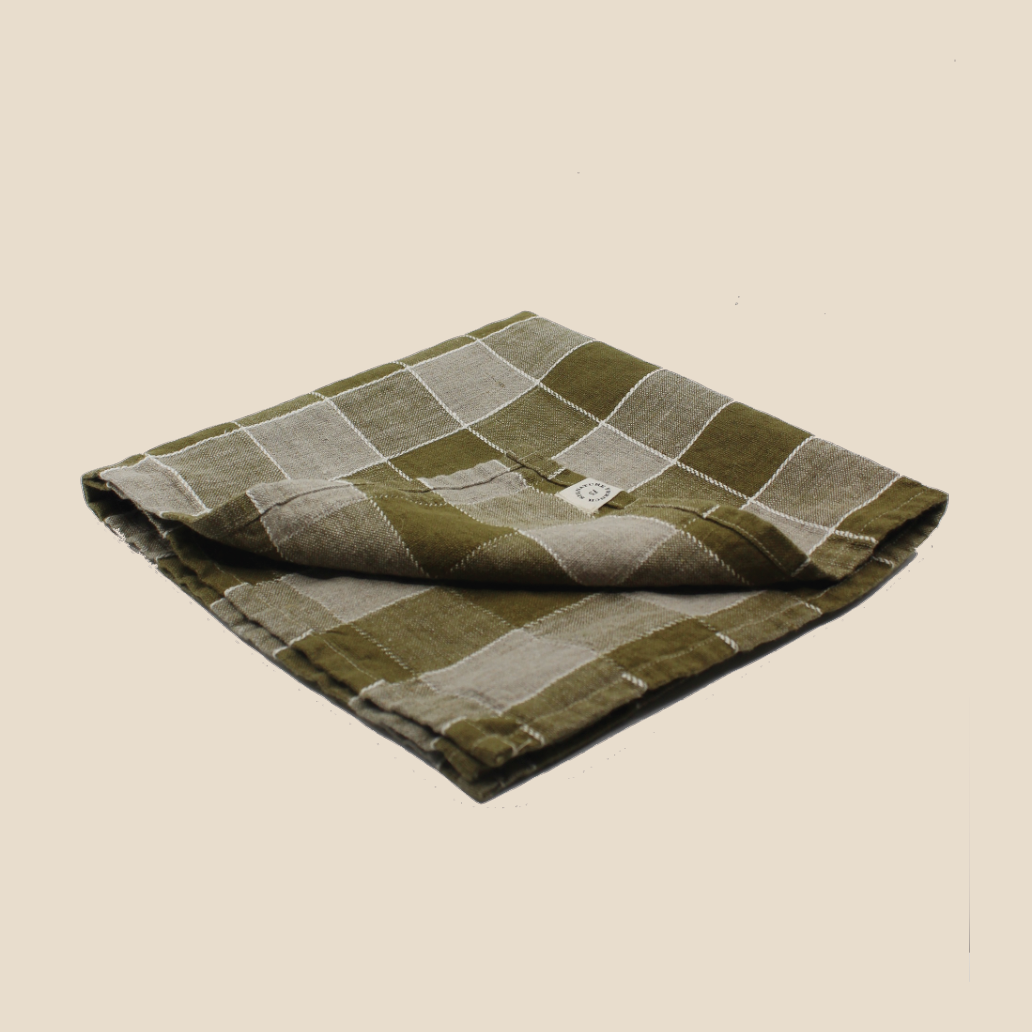 Adrien Linen Napkin Set Khaki