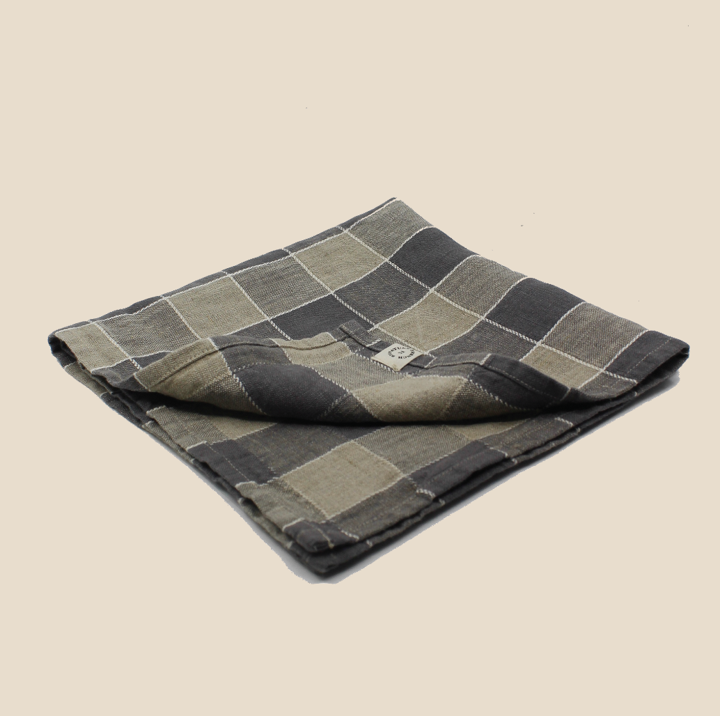 Adrien Linen Napkin Set Granite
