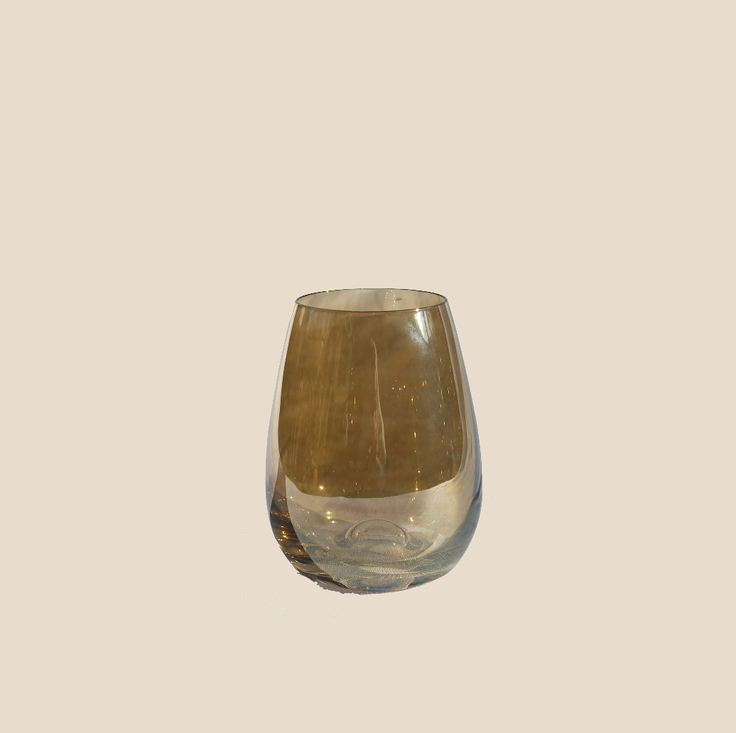 Gilded Stemless Wine Glass