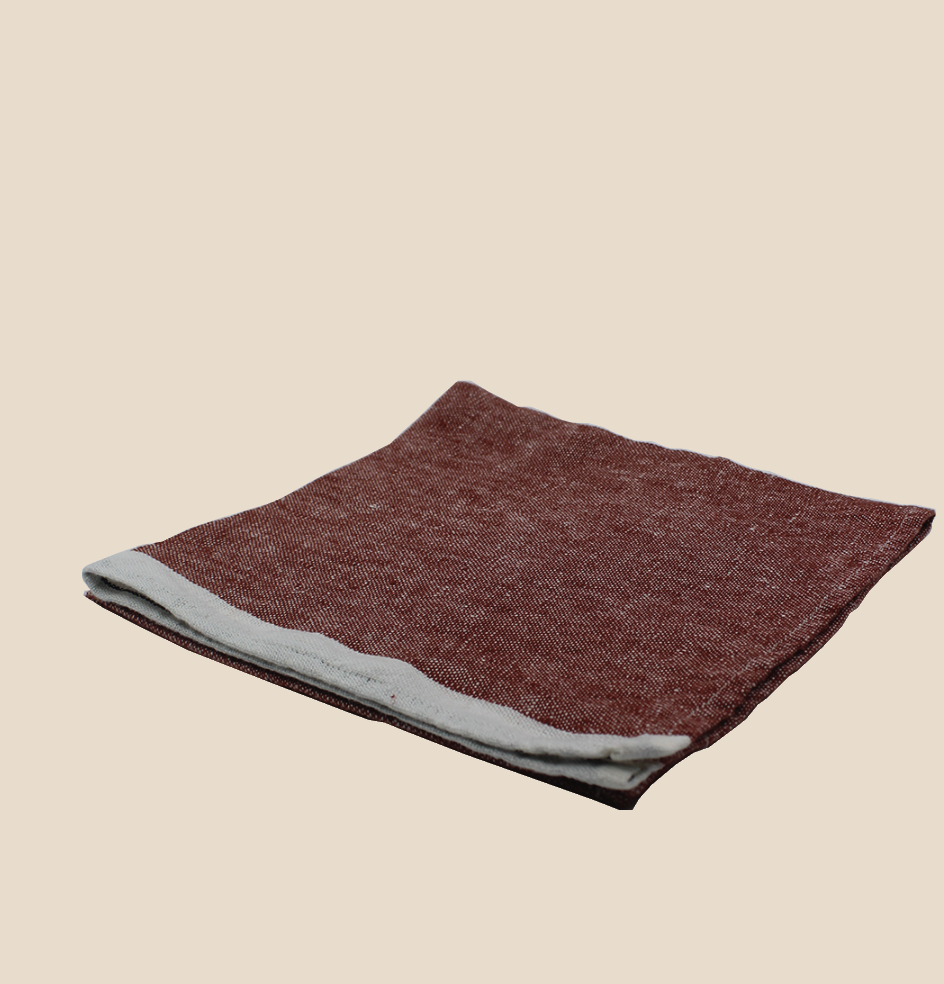 Trevise Linen Napkins Set Argile