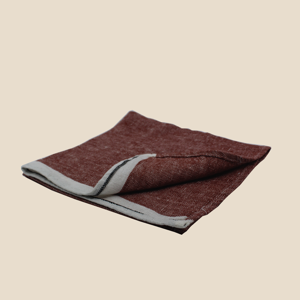 Trevise Linen Napkins Set Argile