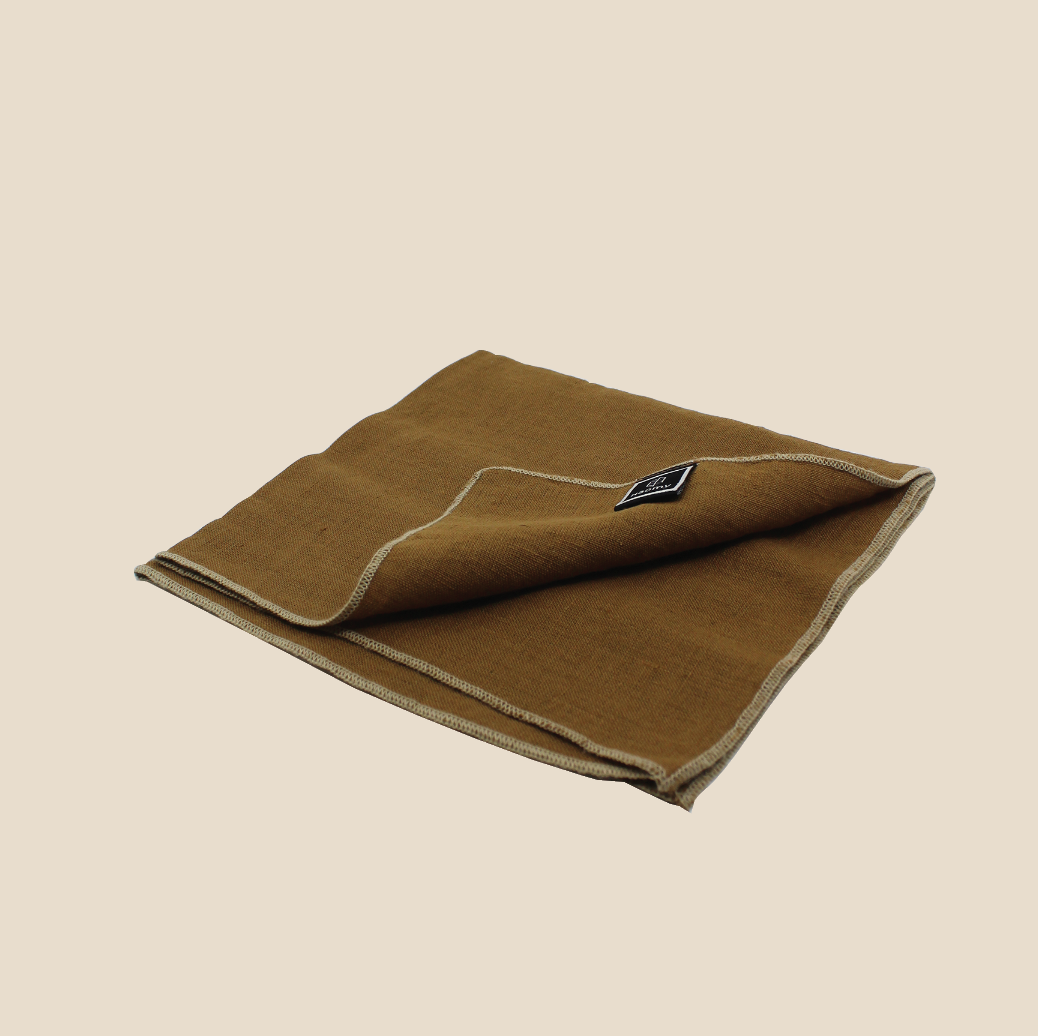 Venise Linen Napkin Set Tabac