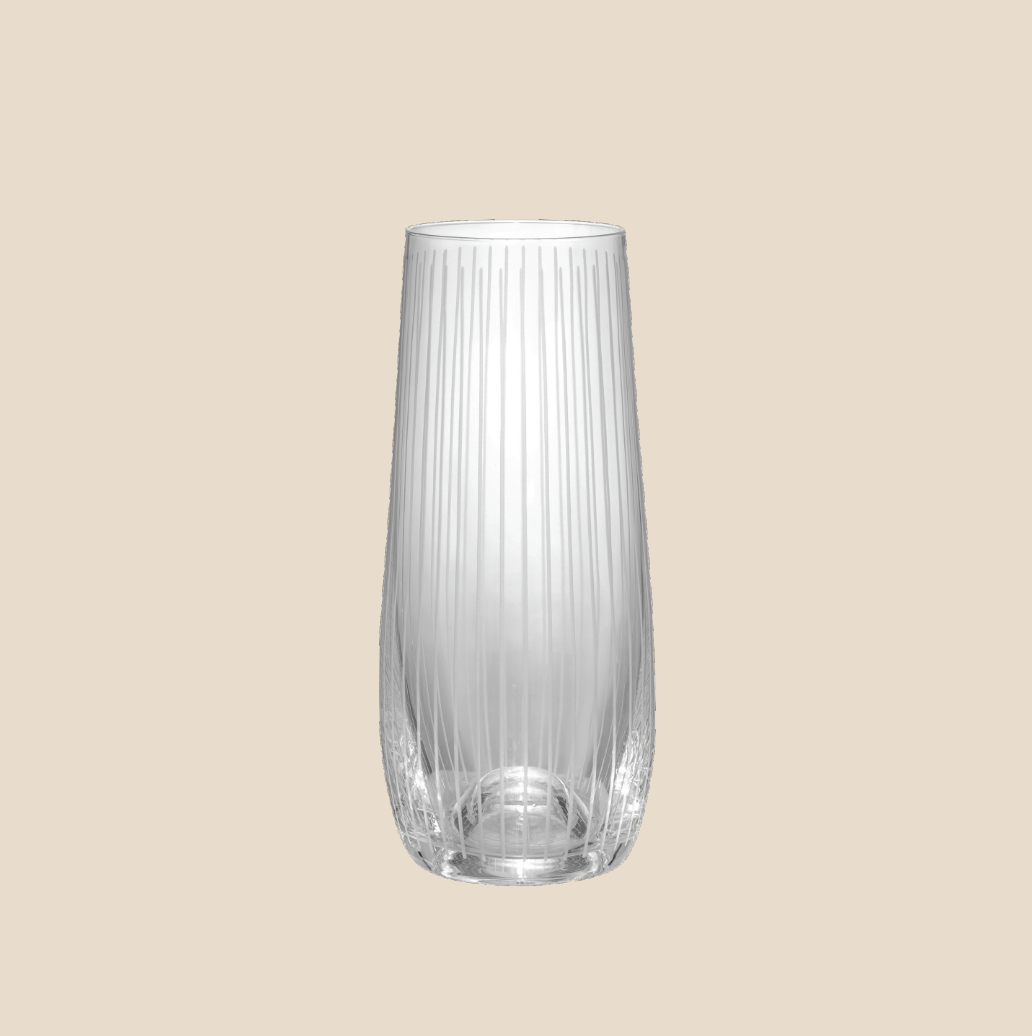 Stripe Stemless Champagne Glass