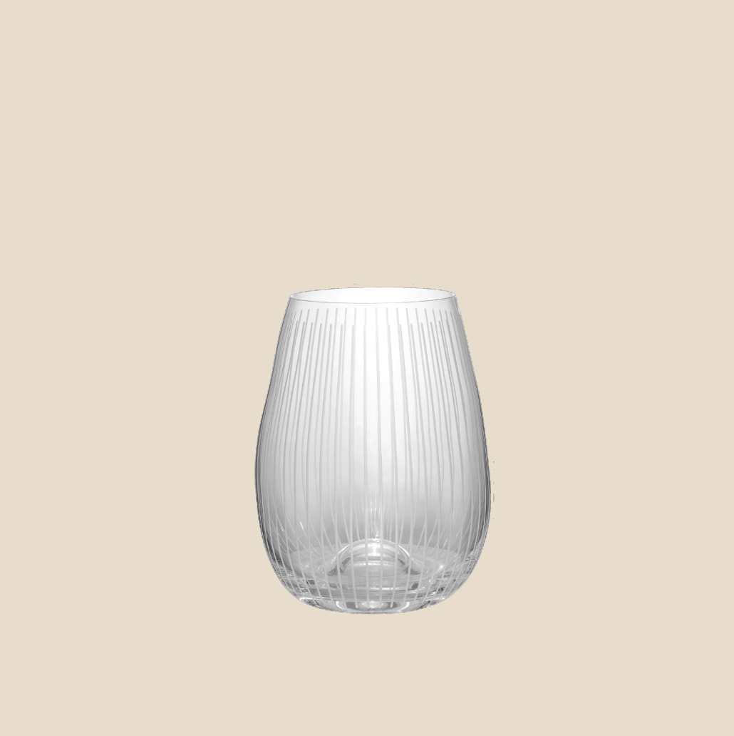 Stripe Stemless Wine Glass