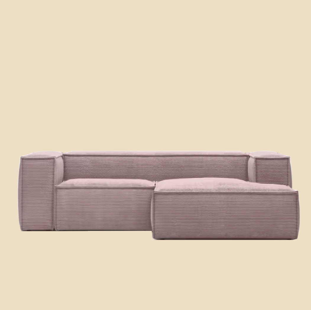 Pink Corduroy Sofa