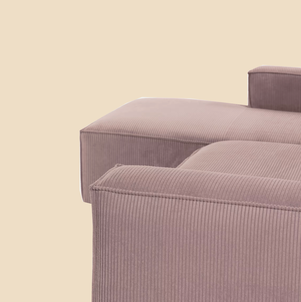 Pink Corduroy Sofa