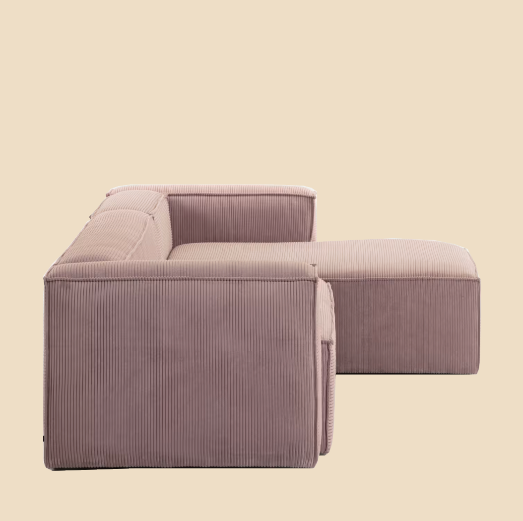 Pink Corduroy Sofa