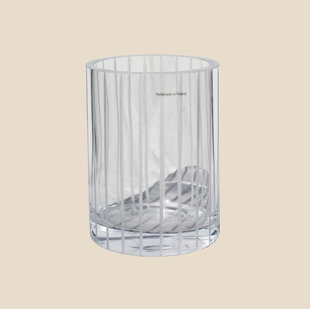 Candleholder Clear Ribbed