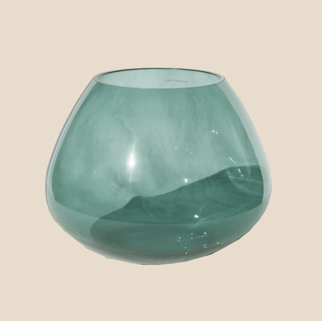 Vase Teardrop Lustre Green