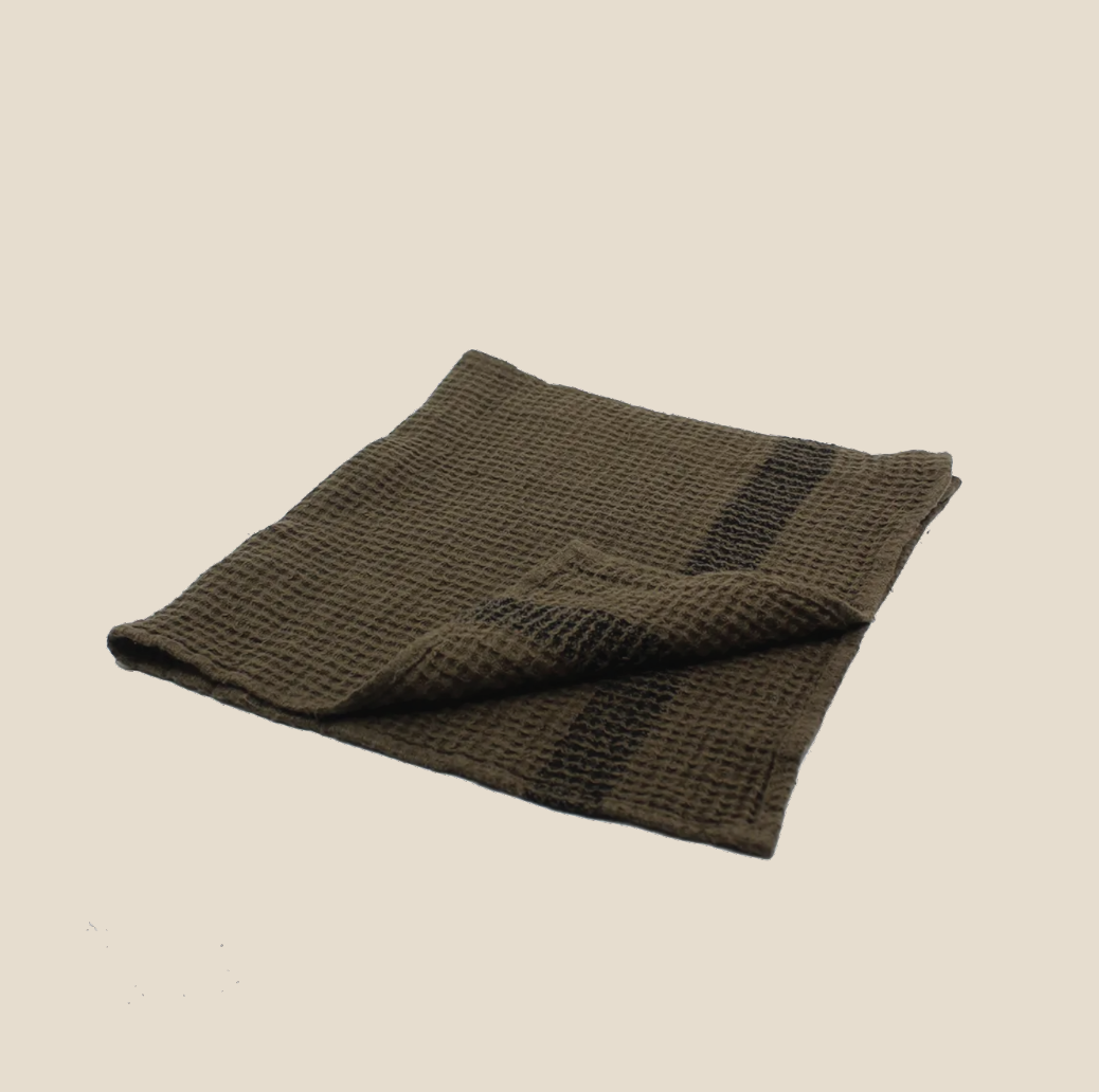 Timika Linen Beach Towel Brownie