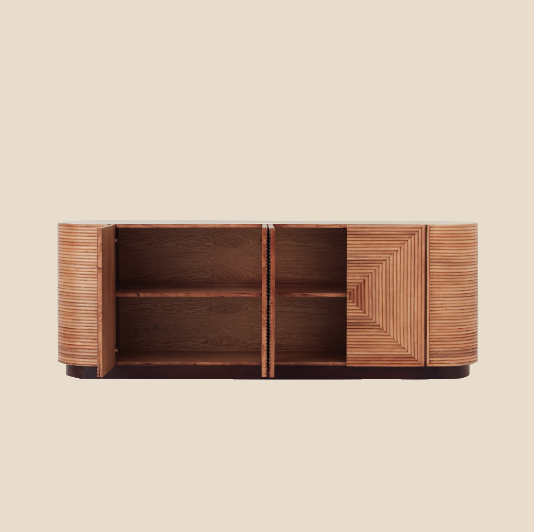 Panama Rattan 4 Door Buffet
