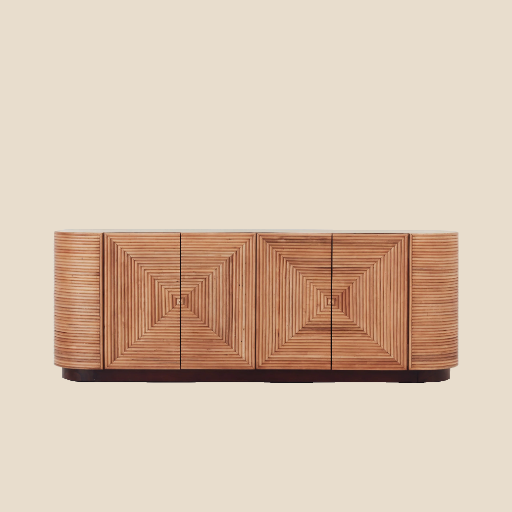 Panama Rattan 4 Door Buffet