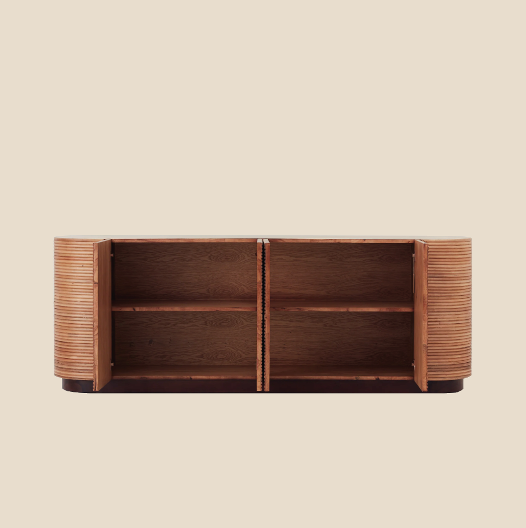 Panama Rattan 4 Door Buffet