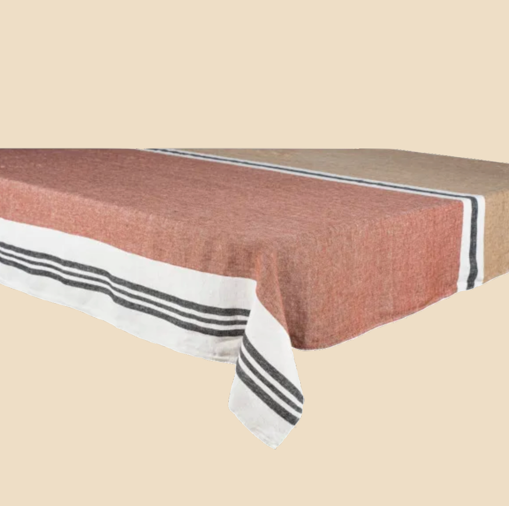 Trevise Linen Trevise Tablecloth Tabac