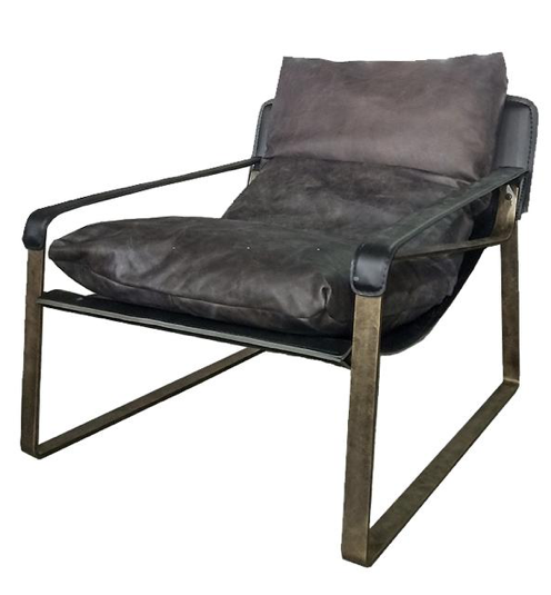Leather & Brass Recliner
