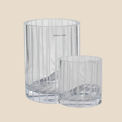 Candleholder Clear Ribbed