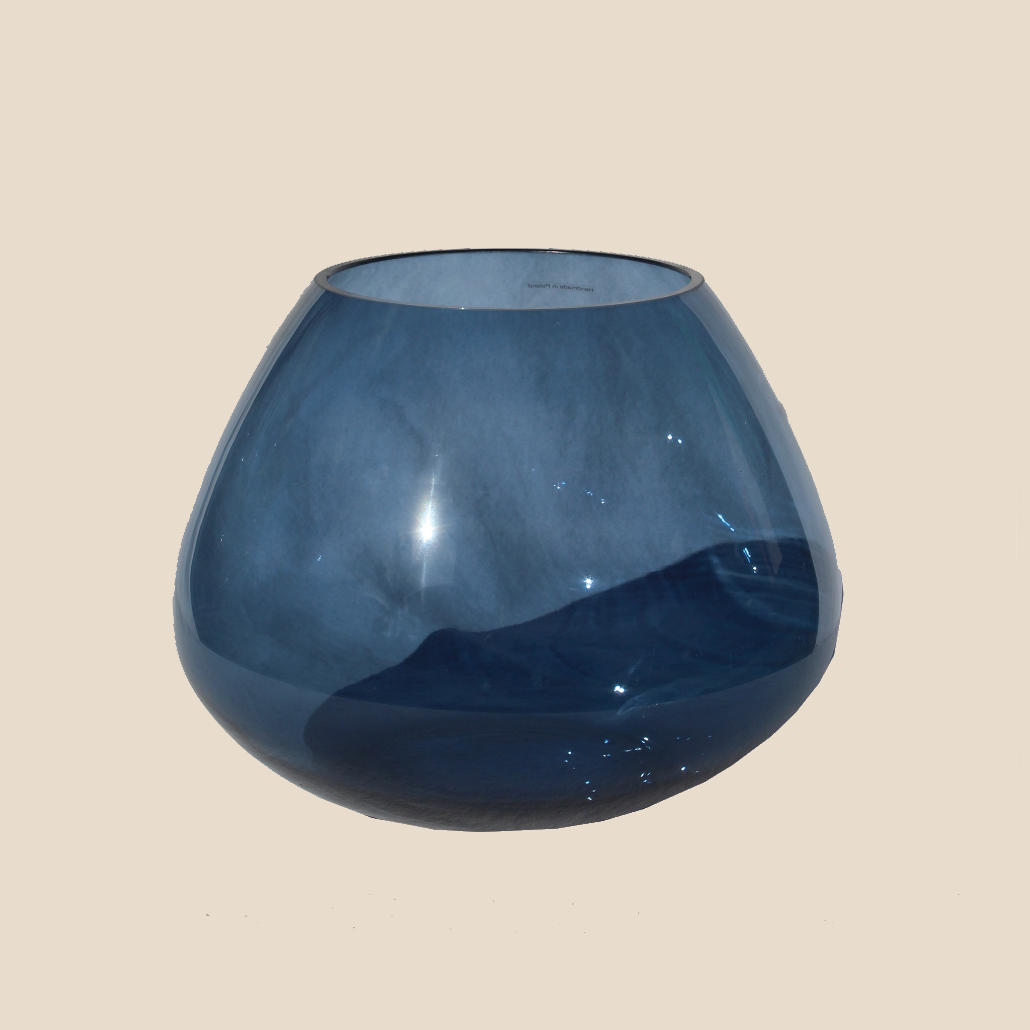 Vase Teardrop Lustre Blue