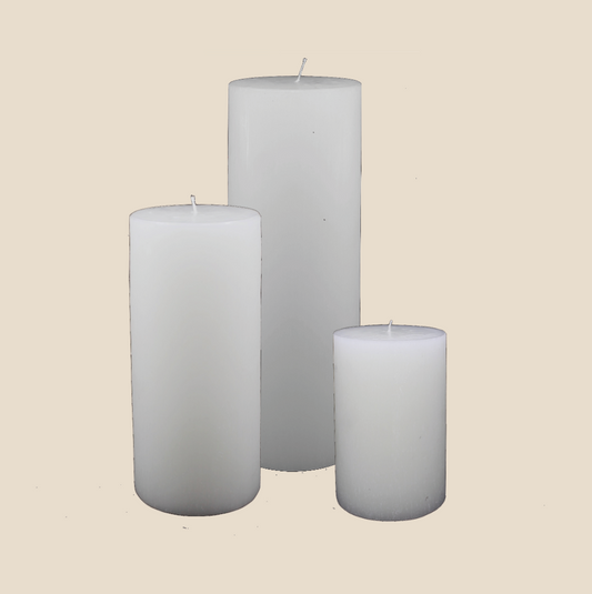 Italian Pillar Candle White