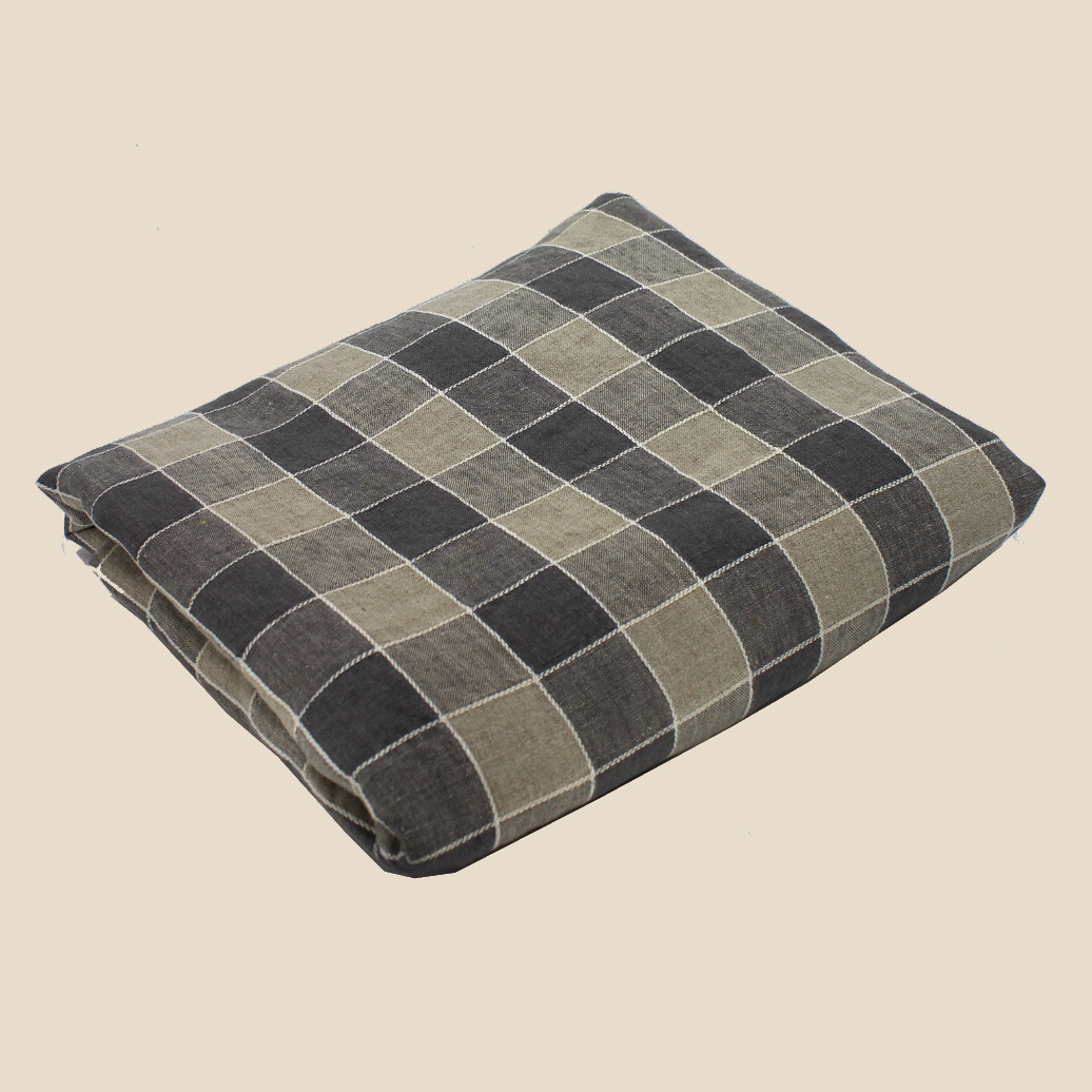Adrien Linen Tablecloth Granite