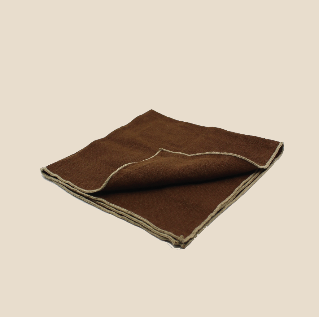 Venise Linen Napkin Set Mocha