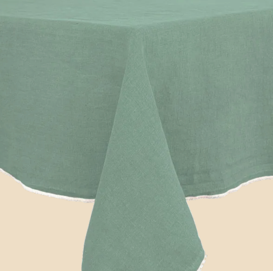 Venise Linen Tablecloth Sage