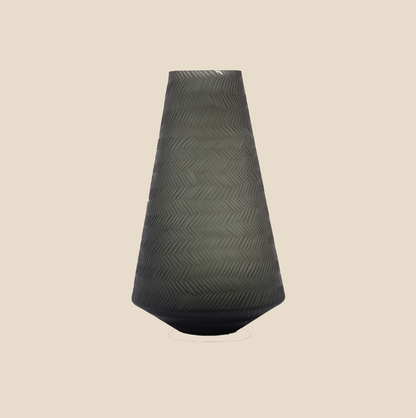 Cone Knit Vase Smoke