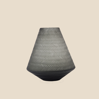 Cone Knit Vase Smoke