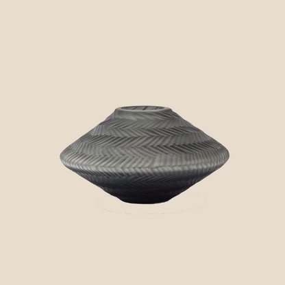 Cone Knit Vase Smoke
