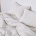 100% Linen Navy Pinstripe sheets
