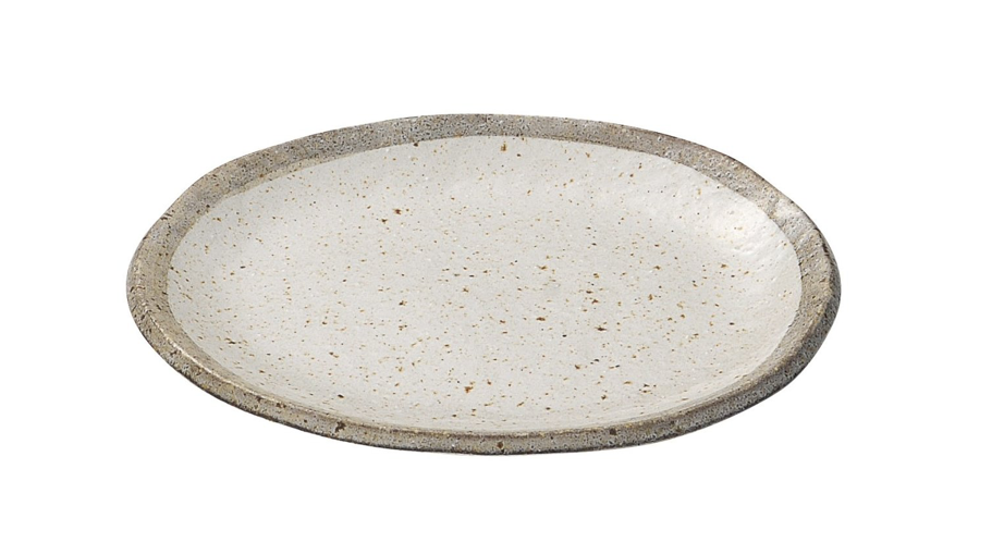 Shirokaratsu Small Oval Plate, 17.5cm
