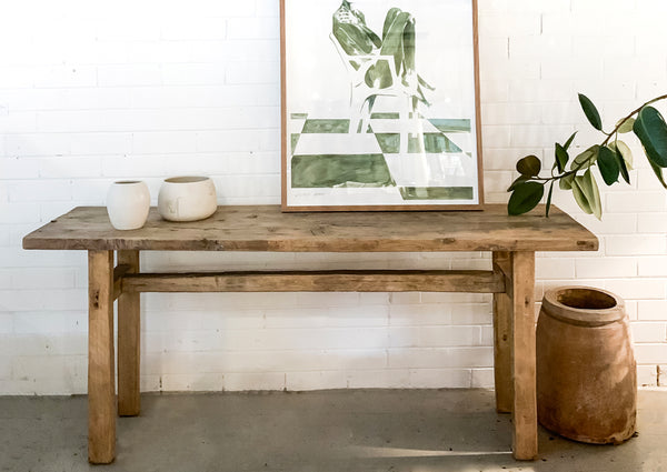 Antique Elm Console